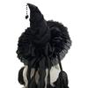 Dark Witch Costume Hat for Women Halloween Party Essential with Adjustable Chinstrap For Holiday Celebration Parites