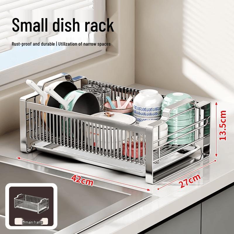 HUALEAI Stainless Steel Kitchen Dish Drainer Rack