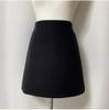 Gray Woolen High-Waist A-Line Mini Skirt - Women's 2024 Winter Style, Black Bodycon Half Skirt