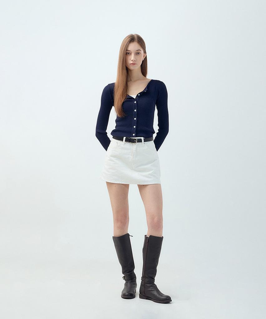 Potipo [W] Daily Cotton A-Line Mini Skirt