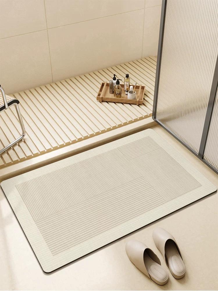Bathroom Mats Mat Soft Diatom Ooze Absorbent Silicone Non Slip Toilet Toilet Toilet Doorway Carpet Bathroom