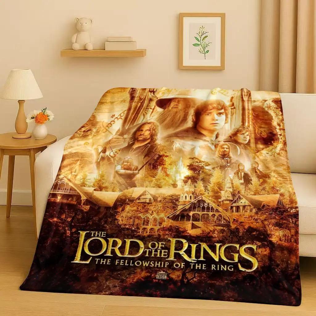 HD L-Lord of The Rings H-Hobbit Gandalf Legolas Flannel Blanket,Ultra Soft Warm Plush Throw for Home Bedroom Bed Sofa Cover