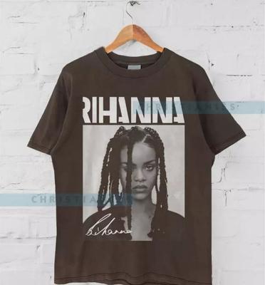 Μουσικό T-Shirt Rihanna 90s Βαμβακερό Unisex Μέγεθος S-5XL Δώρο Για Θαυμαστές