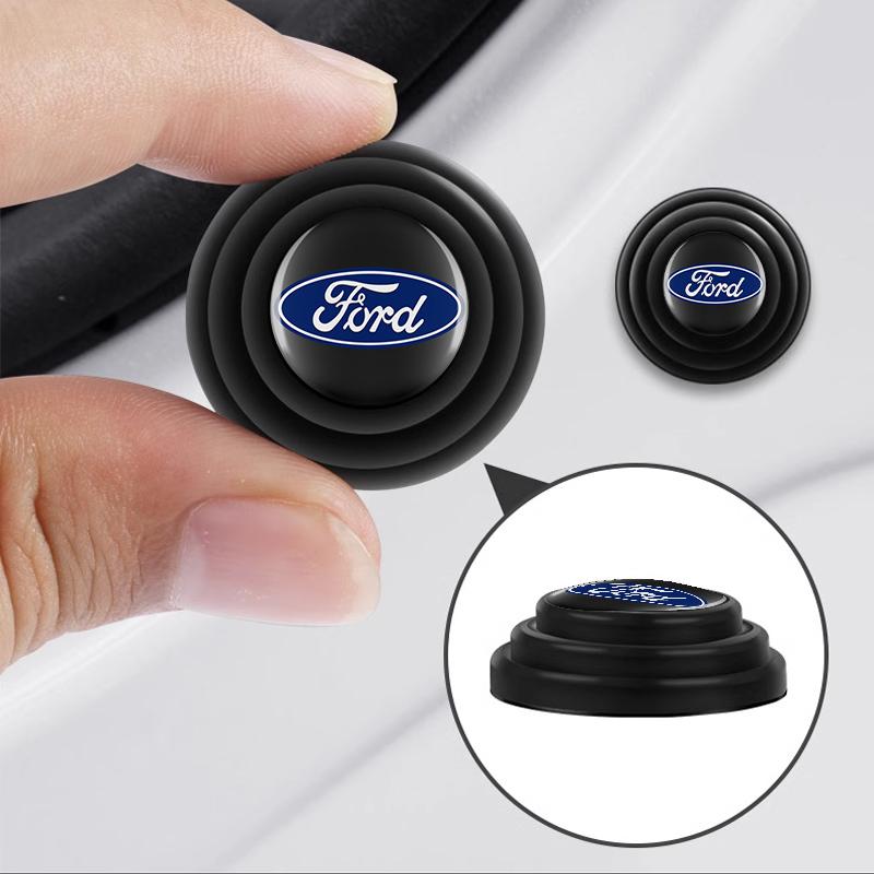 BBBQ8 Car Door Anticollision Silicone Pads Sound Insulation Buffer Gasket For Ford Mondeo Focus Fiesta Kuga Ranger SMAX Door Guard Kit