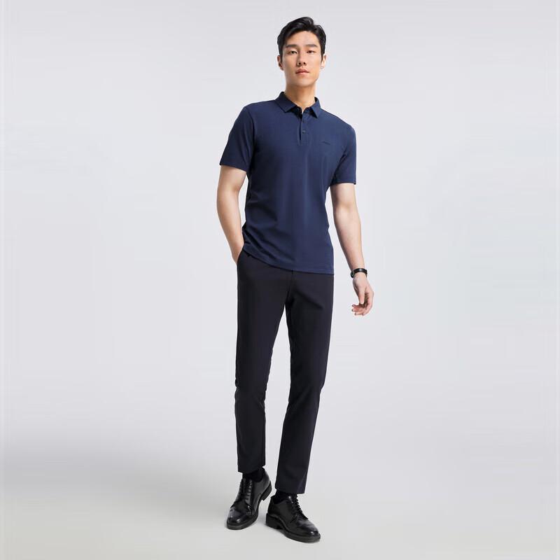 YOUNGOR Men's Short-Sleeve Business Casual Polo Shirt