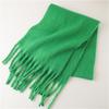 Long Tassels Neckerchief Solid Color Scarf Lightweight Yet Warm Headscarf Shawl For Casual or Formal Wear Daily