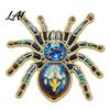 Punk Rock Style Accessories Gothic Spider Brooch Pin Colorful Rhinestones Decor Retro Creative Niche Jewelry Gifts Alloy Decorative Lapel