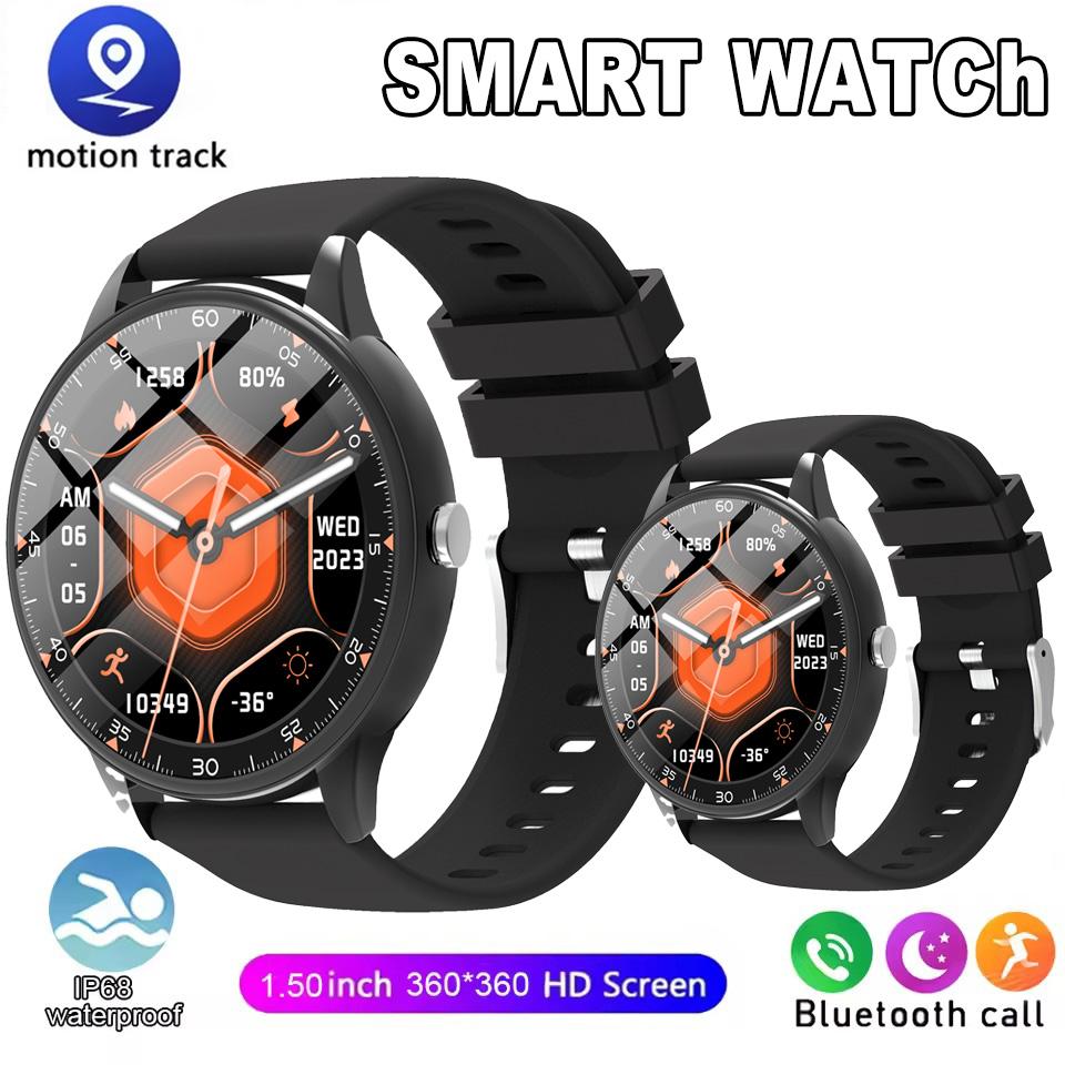 Smartwatch 1,50-Zoll HD-Bildschirm Bluetooth-Anruf Benachrichtigung IP68 Wasserdicht Multi-Sport-Modus Smartwatch Herren Damen