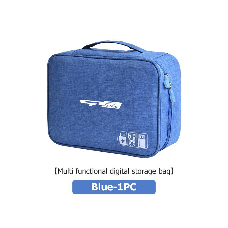 BCBCPD1 For KIA Large Capacity USB Data Line Charger Plug Storage Bag Waterproof Digital Organizer K5 K2 Rio Optima Sportage Venga