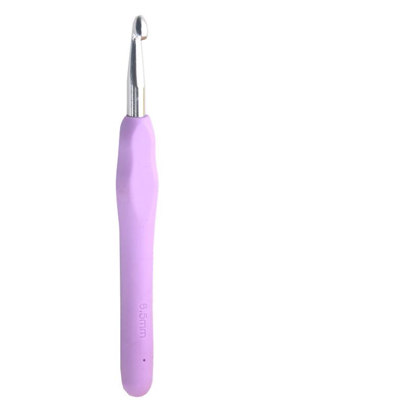 9-Color Soft Grip Crochet Hook Set: Thick & Thin Yarn DIY Hand Knitting Tools