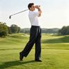 Herren Knitter-Stretch Golf-Anzughose für Business Casual