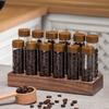2026 Coffee Bean Sub-packaging Bottle, Sealed Glass Storage Jar with Wooden Lid, Storage Ornament Display Rack