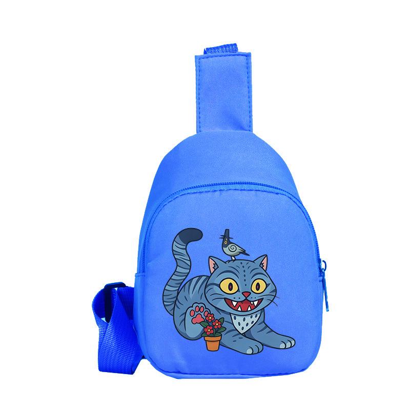 Casual Children'S Breast Bag Animation Cartoon Printing Fashion Boys And Girls Crossbody Bag Change Small Backpack