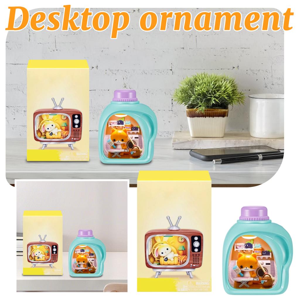 Miniature Animal Bottle Collectible Figure Cute Decorative Model
