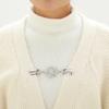 Sweater Cardigan Clip Duck-Mouth Flexible Beaded Pearl Pin Brooch Shawl Shirt Collar Buckles For Clothing Decoration
