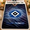 Flannel BlanketHamburger SV Custom Name Text Personalized Soft Warm Throw Blanket Home Decor Gift