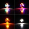 2Pcs LED RGB Strobe Light 12V Motorcycle Eagle Eye Light Multicolor Strobe Brake Warning Light Waterproof Mirror Mount Design