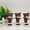Car Swing Ornament Solar Powered Bear Dancing Flip Dolls Bobbling Head Toys Shaking Head Dolls