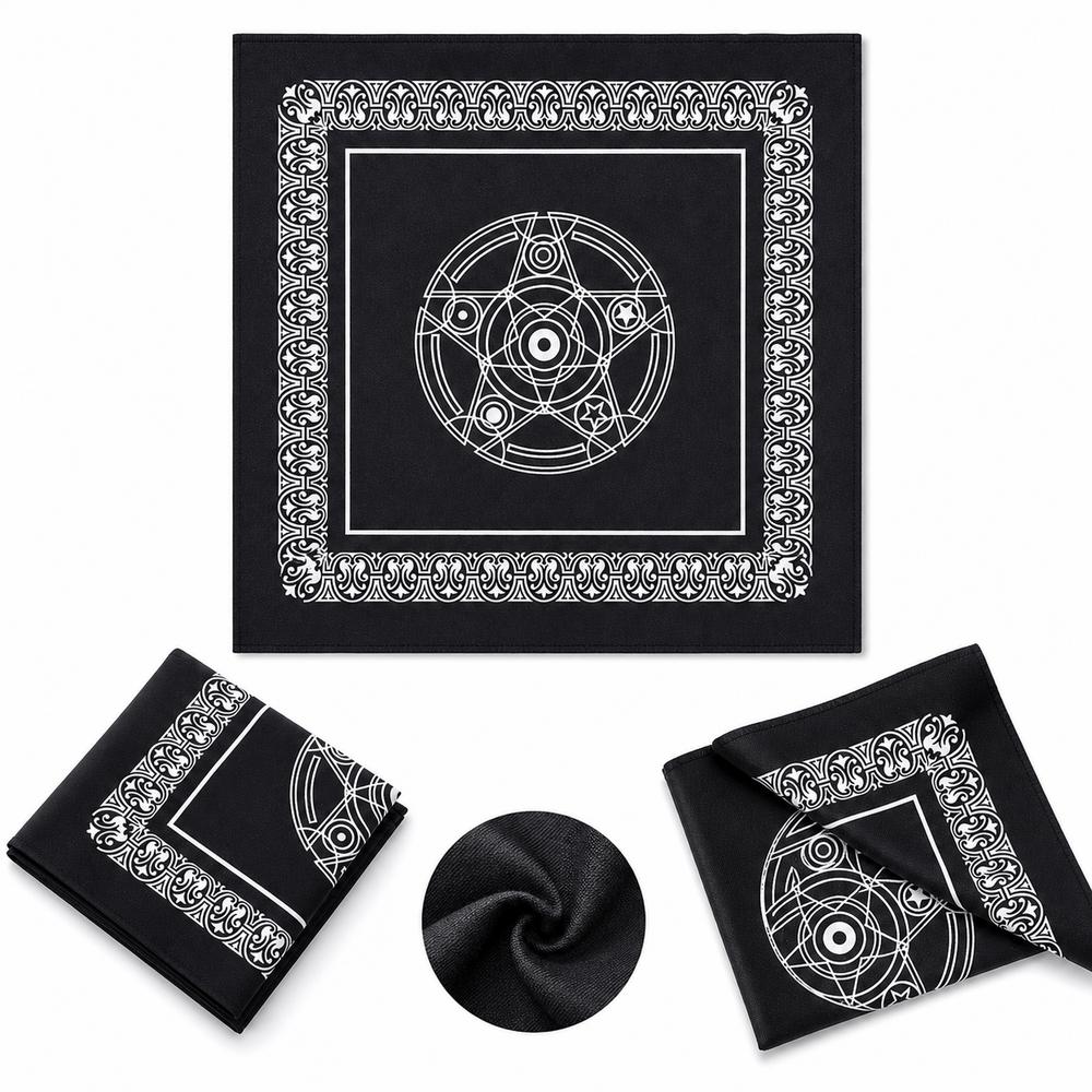 Altar Setup Board Game Mat Black White Tarot Table Cloth New Decorative Tablecloth Tarot Reading