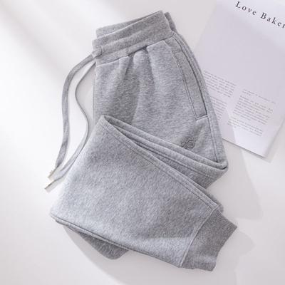 Sports Women's Velvet Sweatpants New Autumn and Winter Casual Thickened Loose Solid Color Versatile Trousers