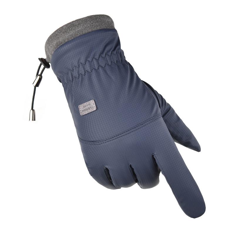 

Warm Thickened and Velvet Touch Screen Bicycle and Motorcycle Cold Proof Wind Proof and Waterproof in Winter Outdoor Sports Skiing One size