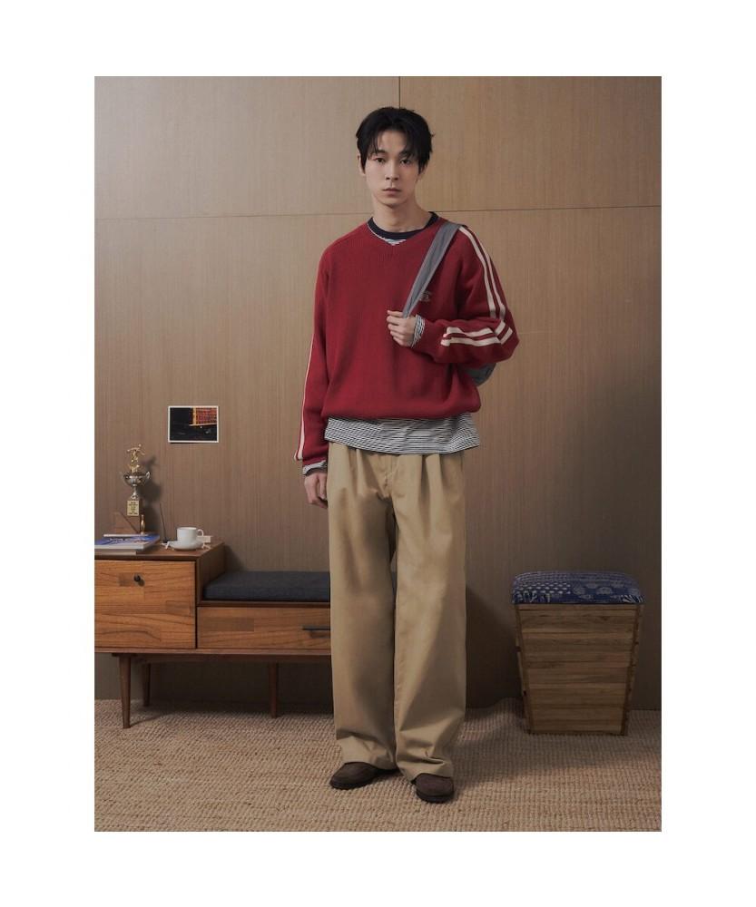 8seconds V-Neck Track Knit Red
