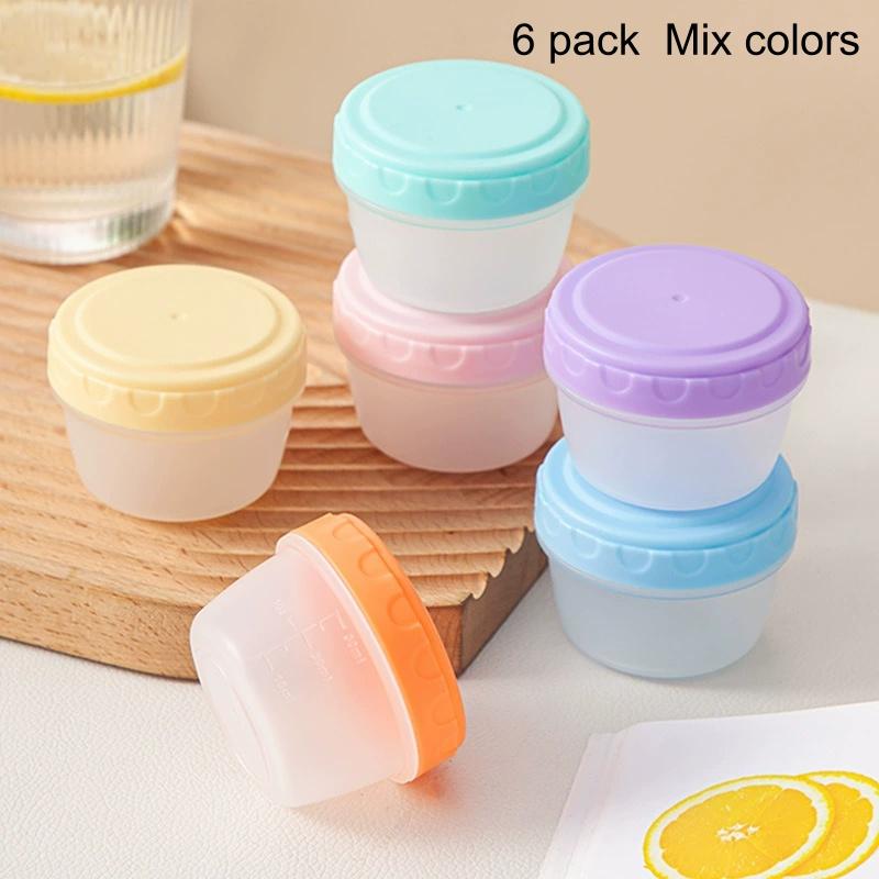 6/12Pcs Salad Dressing Container to Go with lids,Dishwasher and Microwave Safe Tiny Condiment Containers with Graduated Lines
