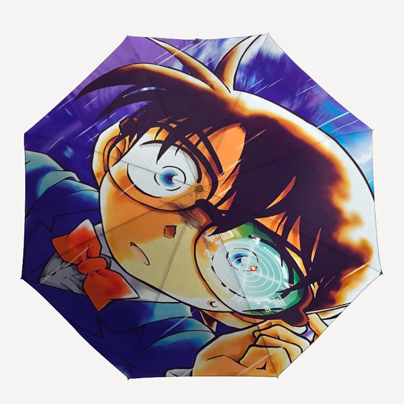 

1pc Detective Conan Automatic Open/Close Umbrella - Compact Travel Umbrella, Perfect for Women & Men - Ideal Birthday/Christmas Gift, 212