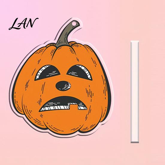 Double Sided Key Holder Halloween Creepy Pumpkin Acrylic Keychain, Double-sided Head Ring Car for Backpacks, Decorative Chain Holiday Party Favors