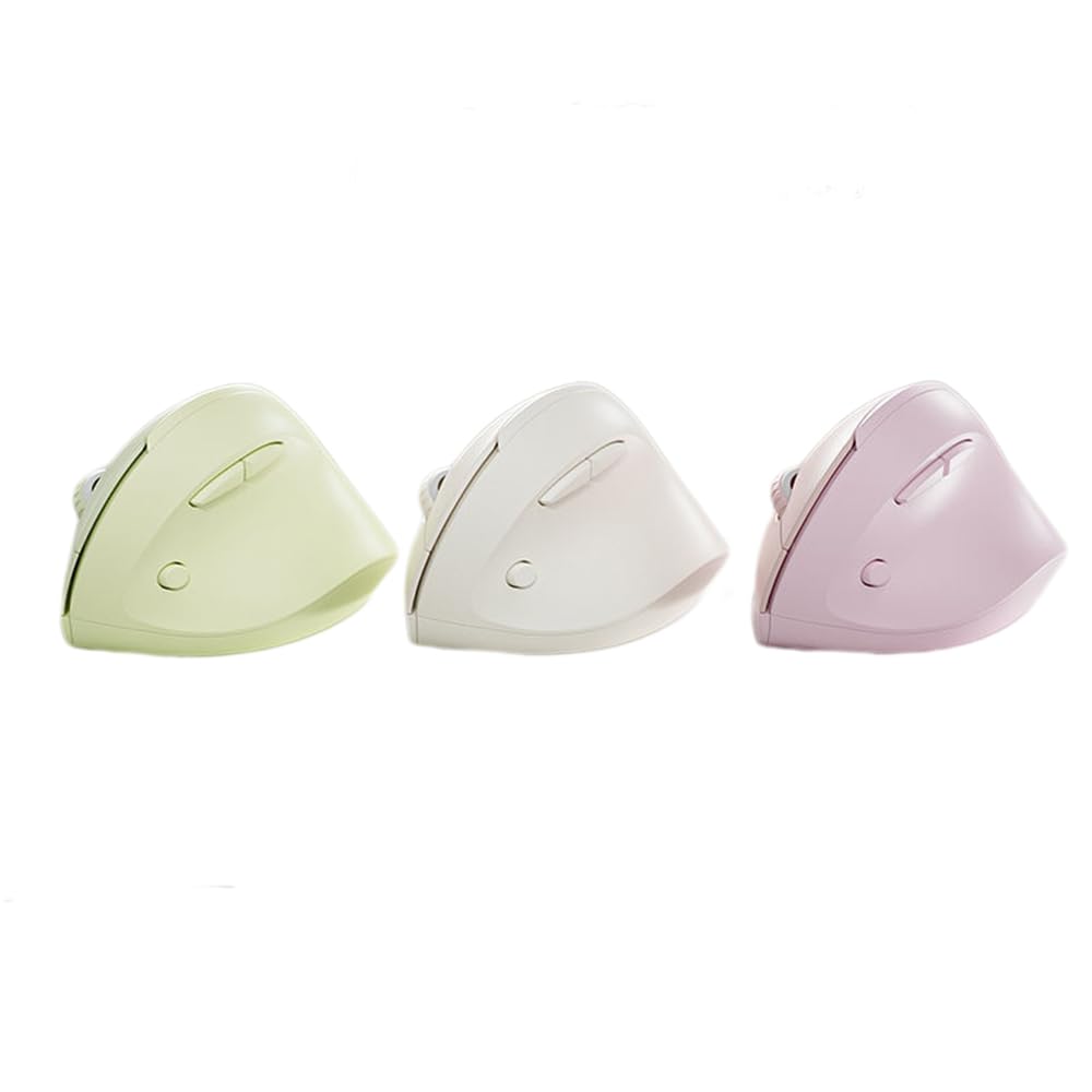 Ergonomic Vertical Bluetooth USB Dual Vertical 5DPI Compatible with Green Mouse, Wireless, & 2.4GHz Mode, Design, Quiet, Battery-Powered,