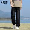 JEEP SPIRIT Men's American Retro Loose Wide-Leg Jeans