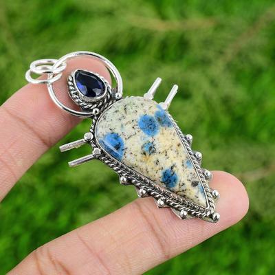Gift For Women Jewelry Pendant 925 Sterling Silver Natural K2 Jasper Gemstone