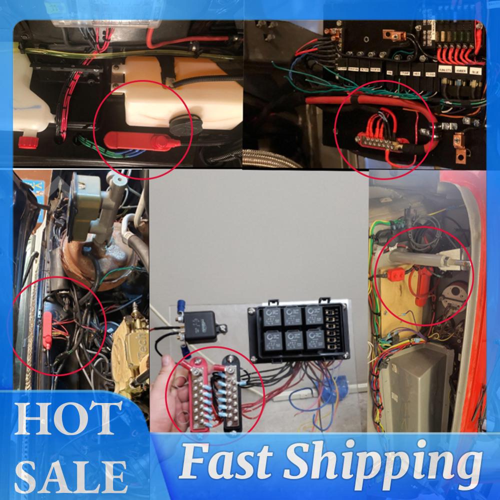 

2Pcs 48V 180A Marine Bus Bar 12 Terminal Battery Power Distribution Block with Cover Car Terminal Block for Boat RV Truck Camper China Mainland
