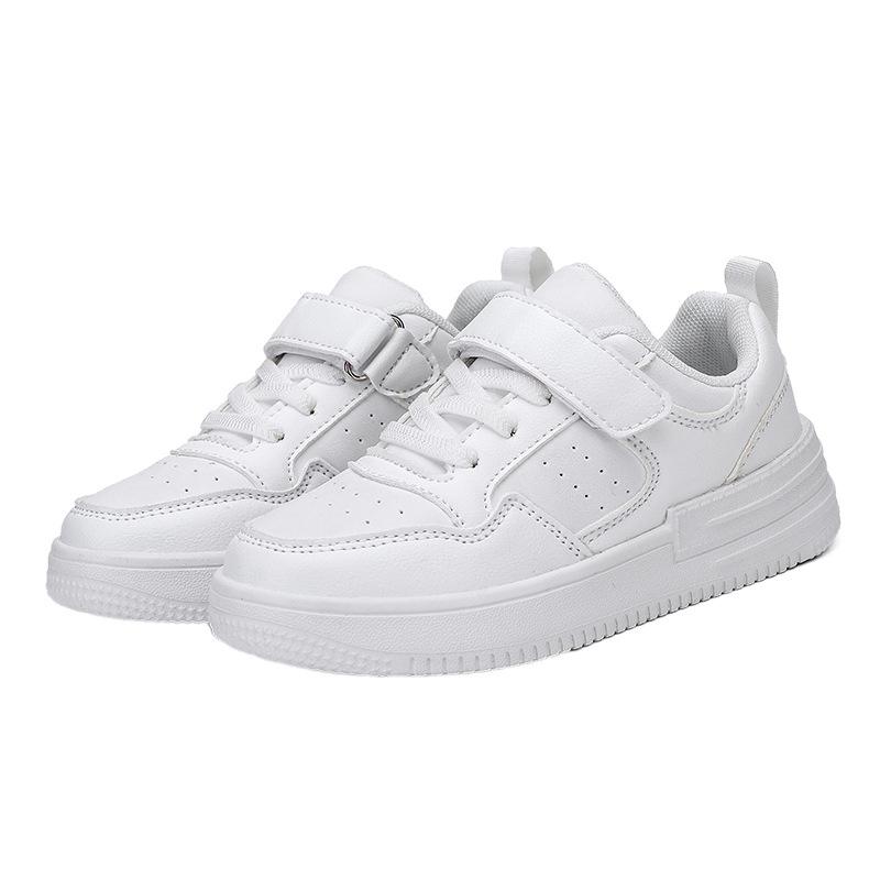 Children's Little White Shoes 2025 Autumn New White Sports Shoes, School Girl White Shoes, Air Force Board Shoes