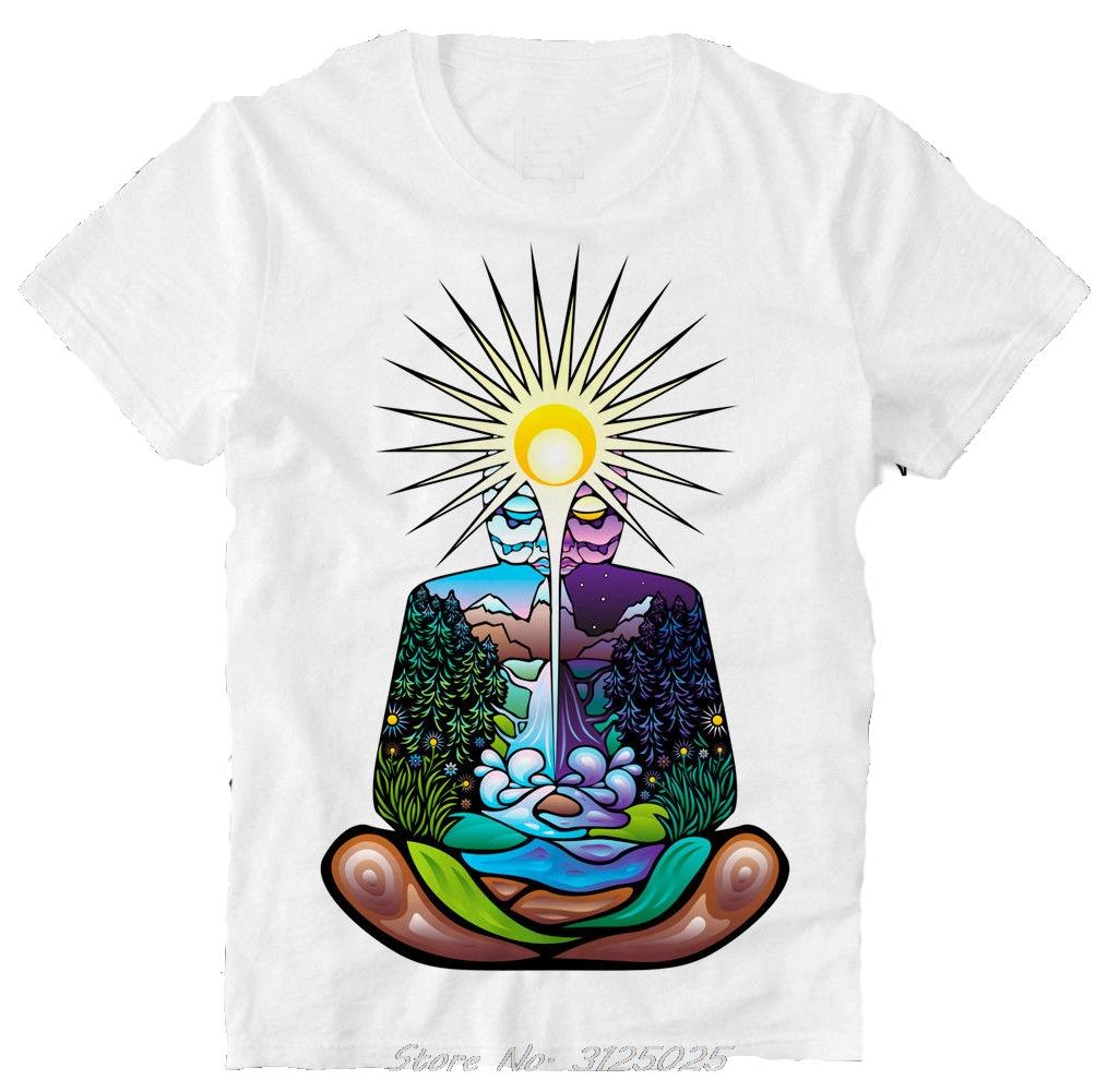 TShirt Meditation Chakra India Goa Yoga Spiritual Conscious Tree Of Lifecool Casual Pride Fashion Tshirt Tees S