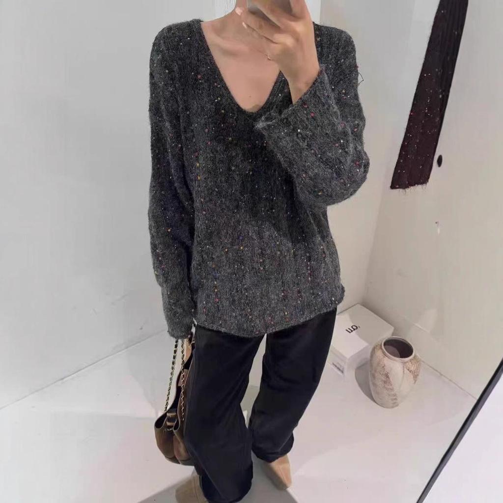 European Style Colorful Dot Wool Knit Sweater - Women's Autumn New Fashion