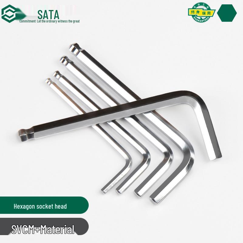 SATA Hex Key L-Type Flat & Ball Head Metric Screwdriver, Sizes 82104-82119