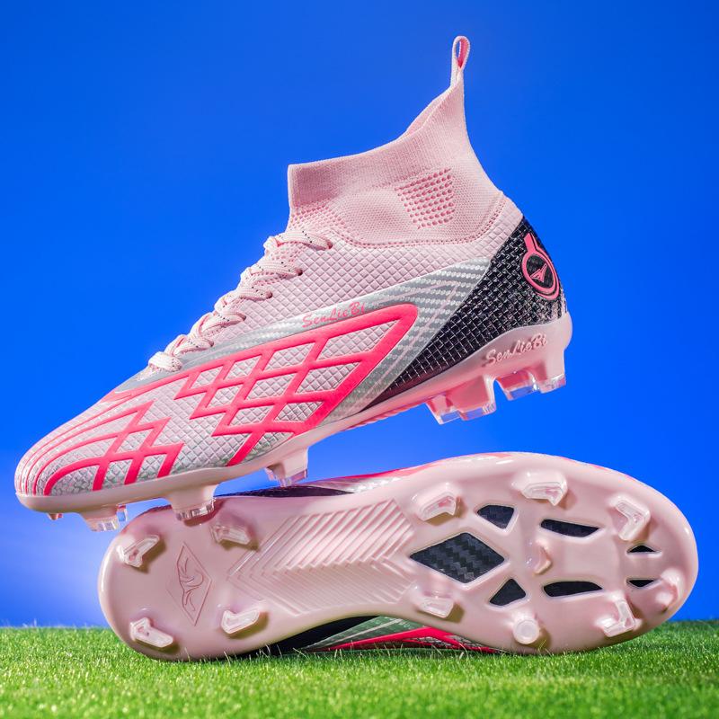 Football Shoes Men's High Top Spikes Shredded Spikes Student Children Boys Lawn Training Shoes Amazon 2025