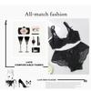 Europäisches und Amerikanisches Stil Dessous-Set mit Sexy Spitze Durchsichtiger Slip und Ein Push-up-BH zur Betonung Großer Brüste