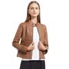 Autumn and Winter New Casual Leather Jacket Women's Simple Trend Thin Jacket Long Sleeve Motorcycle Jacket Women's Clothing