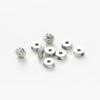 50 Pieces Gold Plated Flower Spacer Beads Metal Round Disc Shape for Jewelry Making Crafting Accessories