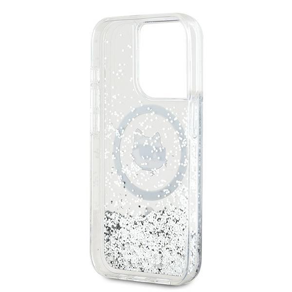 Karl Lagerfeld Klhmp14Xlgchsgh Iphone 14 Pro Max 6.7 Hardcase Transparent Liquid Glitter Choupette Head Magsafe