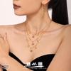 Mili Ins 18K Gold Plated Stainless Steel Geometric Pendant Necklace with Enamel Glaze - Christmas Gift