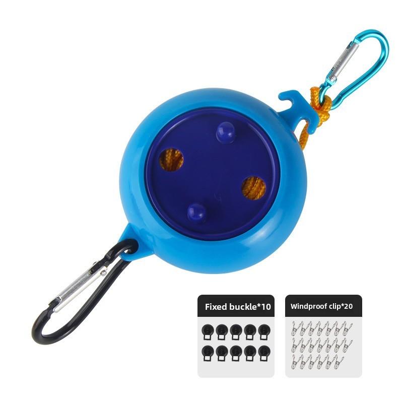

Portable Clothesline Retractable For Outdoor Indoor Travel Camping Backyard синий