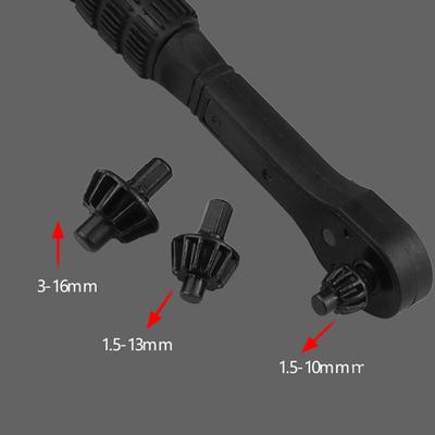 Drill Chuck Wrench 3 Gears Interchangeable Drill Chuck Key Wrench Ratchet Spanner For Drill Press Clamping Hand Tools