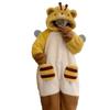 2026 Women's Cute Bee Bear Coral Fleece Pajamas & Flannel Bathrobe - Winter Wearable for Indoors & Outdoors
