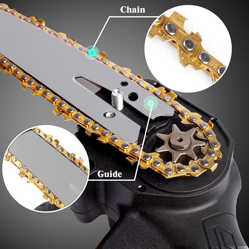 4/6 Inch 28/37 DRIVE LINKS Gold Chain Guide Electric Chainsaw Chains and Guide for Logging Pruning Semi Chisel Electric Chainsaw