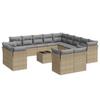 VidaXL Garden Lounge Set with 12 Pcs Cushions, Sofas with Adjustable Feet, Outdoor Furniture Set Patio Terrace, 3218615