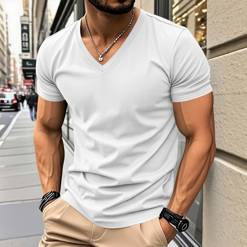 Ανδρικό Καλοκαιρινό Αθλητικό T-Shirt V-neck Γρήγορου Στεγνώματος