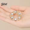 Formal Outfit Embellishment Women Rhinestone Hollow Wreath Brooch Dainty Decorative Badge Brooch Pin Sweater Cardigan Coat Dress Jewelry Accessories